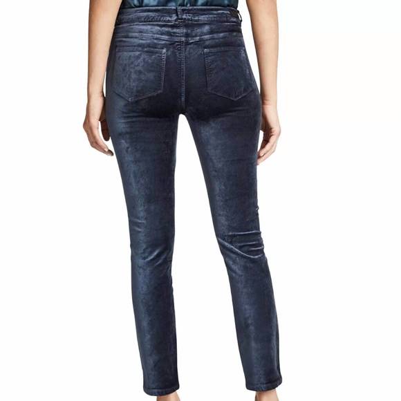 NEW PAIGE hoxton ankle peg jean with exposed buttons in midnight slate - Picture 2 of 2